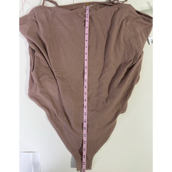 Old Navy 4x Basic Brown Bodysuit Fall Autumn Festival Layered Look Normcore - Picture 9 of 9